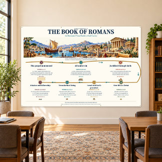 Römerbrief Bibelstudium-Wandkarte 72x48 Banner