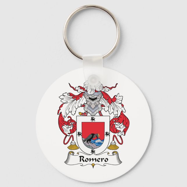 Romero Familienwappen Schlüsselanhänger (Vorderseite)