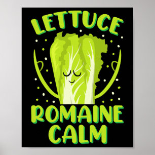 Römersalat Beruhige den Geist Achtsamkeit Veganer Poster