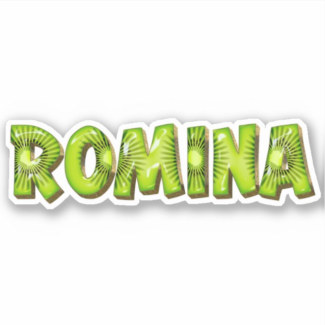Romina Nom Kiwi Design Autocollants (Devant)