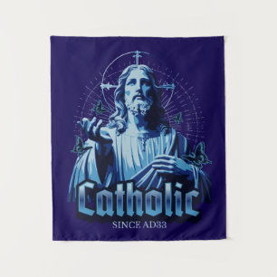 Römisch Katholisch seit AD33 Jesus Christus Wandteppich