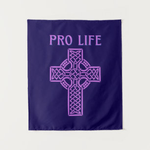 Römisch-katholische Cross Wall Tapestry Pro-Life Wandteppich