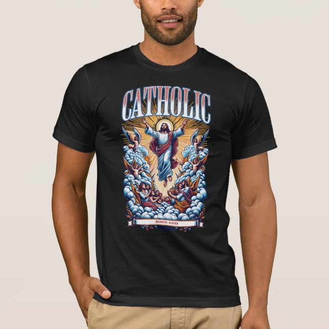 Römisch-katholische Kirche seit AD33 Jesus Christu T-Shirt (Vorderseite)