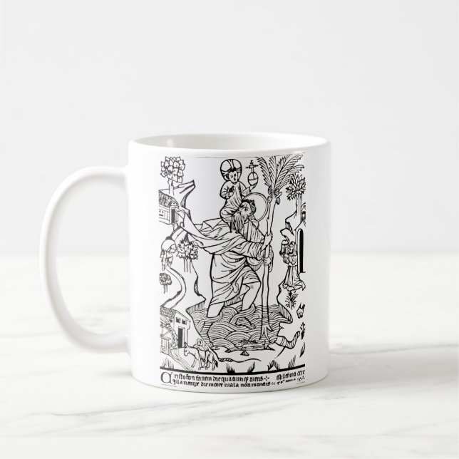 römisch-katholische Saint Christopher Kaffeetasse (Links)