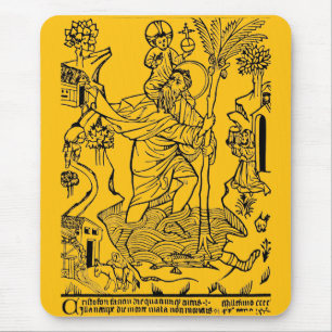 römisch-katholische Saint Christopher Mousepad