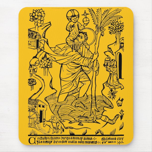 römisch-katholische Saint Christopher Mousepad (Vorne)