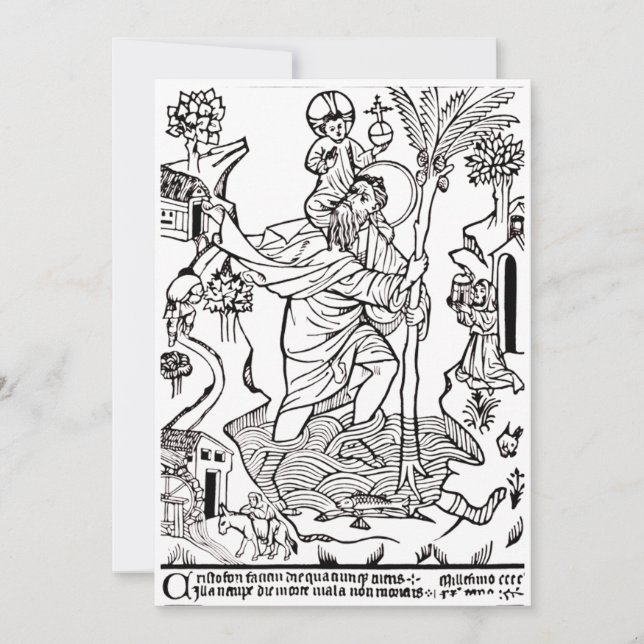 römisch-katholische Saint Christopher Save The Date (Vorderseite)