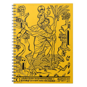 römisch-katholischer Heiliger Christophorus Notizblock