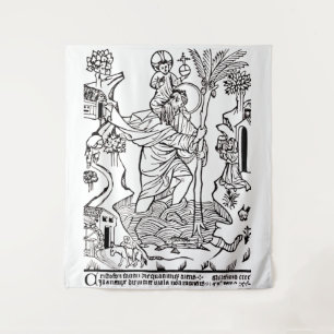 Römisch-katholischer Heiliger Christophorus  Wandteppich