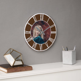 Römisch-römische Grenze Braun Foto rund Große Wanduhr