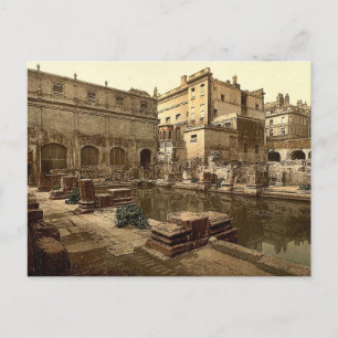 Römische Bäder und Abtei, Bath, England klassische Postkarte
