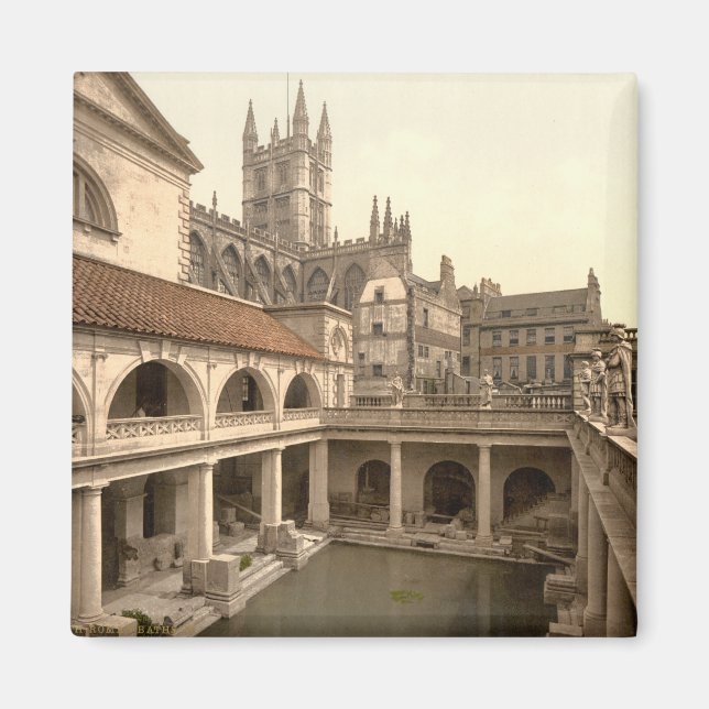 Römische Bäder und Abtei IV, Bath, Somerset, Engla Magnet (Vorne)