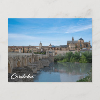 Römische Brücke und Kathedrale in Cordoba, Spanien Postkarte