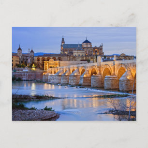 Römische Brücke und Mezquita Kathedrale in Cordoba Postkarte