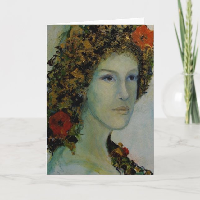 Römische Göttin der Blume Grußkarte Karte (Vorderseite)