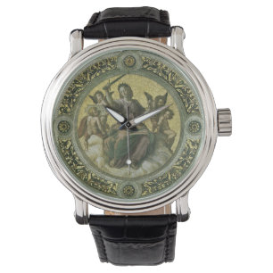 Römische Göttin Gerechtigkeit mit Engeln von Rapha Armbanduhr