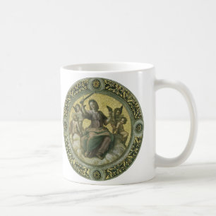 Römische Göttin Gerechtigkeit mit Engeln von Rapha Kaffeetasse