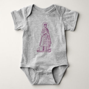 Römische Heilige Agnes griechisches Mosaik Baby Strampler