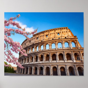Römische Kolosseum Italien Gemalt Poster