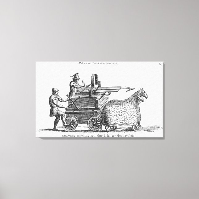 Römische Kriegsmaschine zum Abschuss von Javelinen Leinwanddruck (Vorderseite)