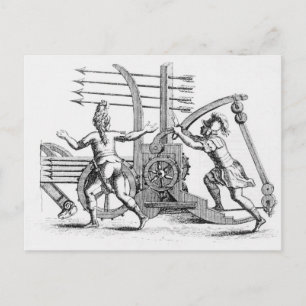 Römische Kriegsmaschine zum Brennen von Speeren Postkarte