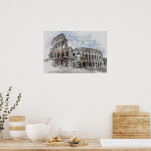 Römische Postkarte – Durch Jahrhunderte, Durch Leg Poster