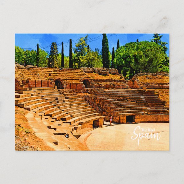Römische Ruinen, Spanien Postkarte (Vorderseite)