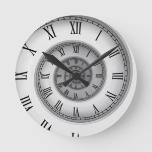 Römische Spirale 121 Runde Wanduhr