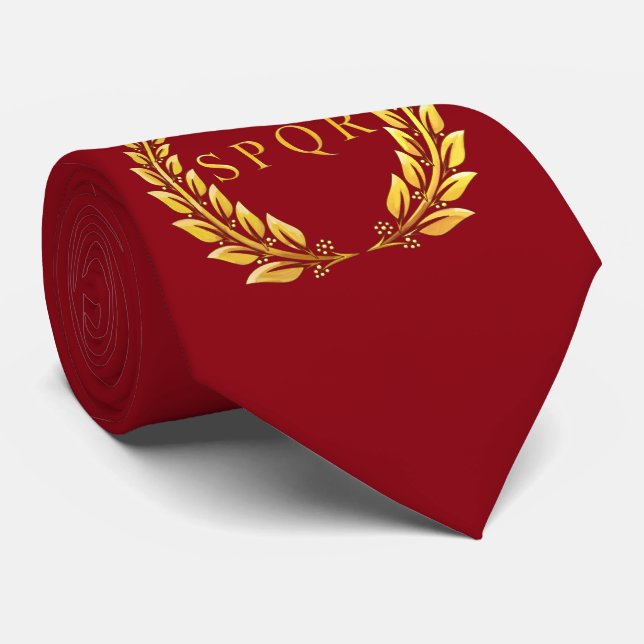 Römische SPQR Lorbeer-Krawatte Krawatte (Gerollt)