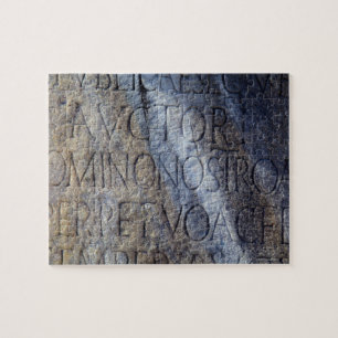 Römische Typografie auf dem Forum, Rom, Italien