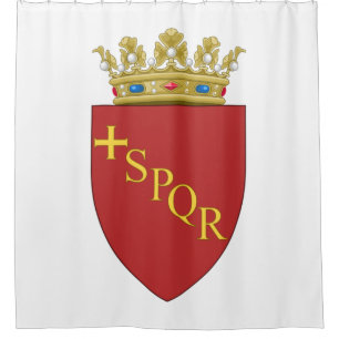 Römische Wappen (SPQR) (Rom, Italien) Duschvorhang