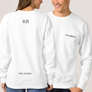 Römische Zahlen Jahresfeiertag Sonderdatum überein Besticktes Sweatshirt