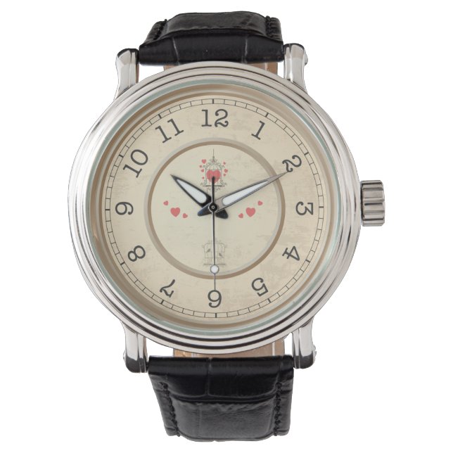 Römische Zahlen Moderne Zahl groß leicht zu lesen Armbanduhr (Vorderseite)