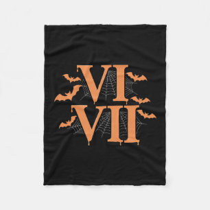 Römische Zahlen Vi Vii 67 Meme Gen Alpha Halloween Fleecedecke