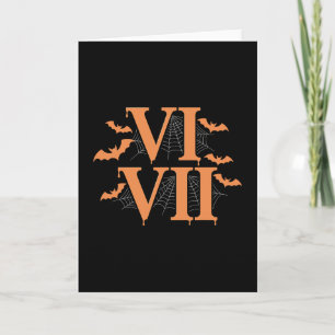 Römische Zahlen Vi Vii 67 Meme Gen Alpha Halloween Karte