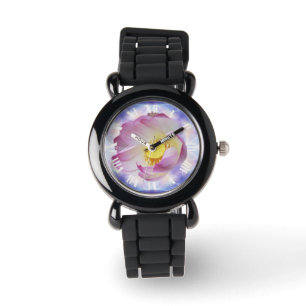 Römische Ziffern der herrlichen Lotos-Blume Armbanduhr