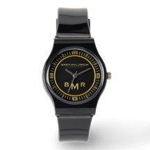Römische Ziffern Schwarz und Gold