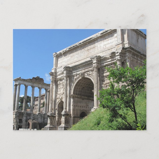Römischer Forum-Bogen von Titus - Rom, Italien Postkarte (Vorderseite)