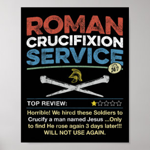 Römischer Kreuzigungsdienst Hilarisch Lustig Chris Poster