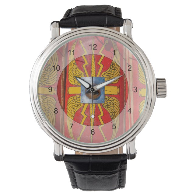 Römischer Militärschild - Skutum Armbanduhr (Vorderseite)