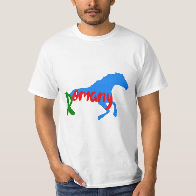 Römischer Sinti und Roma und Pferd T-Shirt (Vorderseite)