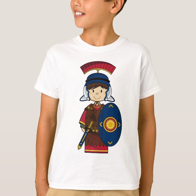 Römischer Soldat mit Schild-T - Shirt (Vorderseite)