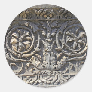 römischer Stein Runder Aufkleber