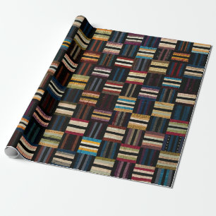 Römischer Streifen-Quilt Geschenkpapier