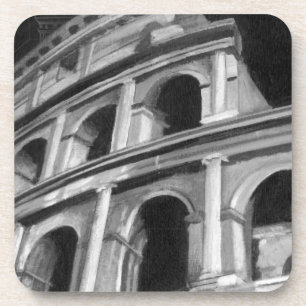 Römisches Colosseum mit Architekturzeichnungen Getränkeuntersetzer