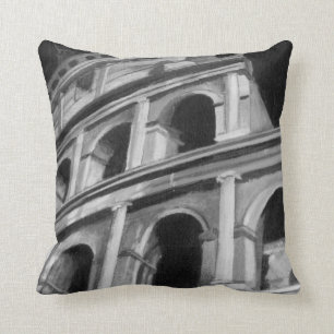 Römisches Colosseum mit Architekturzeichnungen Kissen