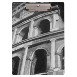 Römisches Colosseum mit Architekturzeichnungen Klemmbrett
