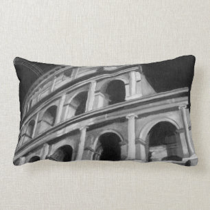 Römisches Colosseum mit Architekturzeichnungen Lendenkissen