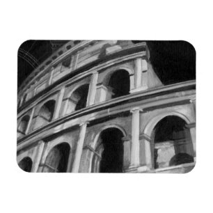 Römisches Colosseum mit Architekturzeichnungen Magnet