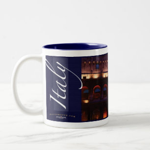 Römisches Colosseum nachts Zweifarbige Tasse